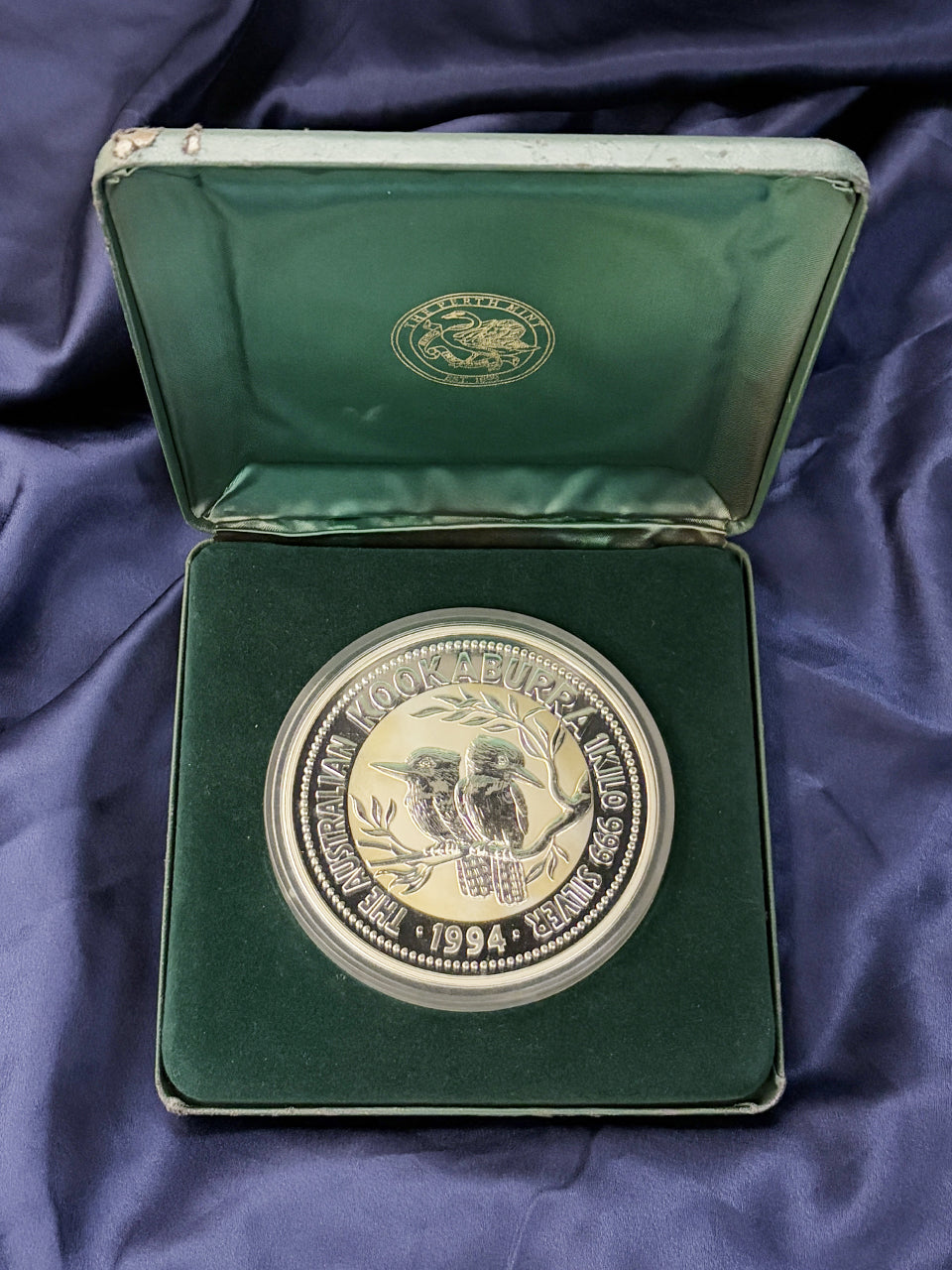 オーストラリア】ワライカワセミ 30ドル 1kg銀貨 1994［B-0000566