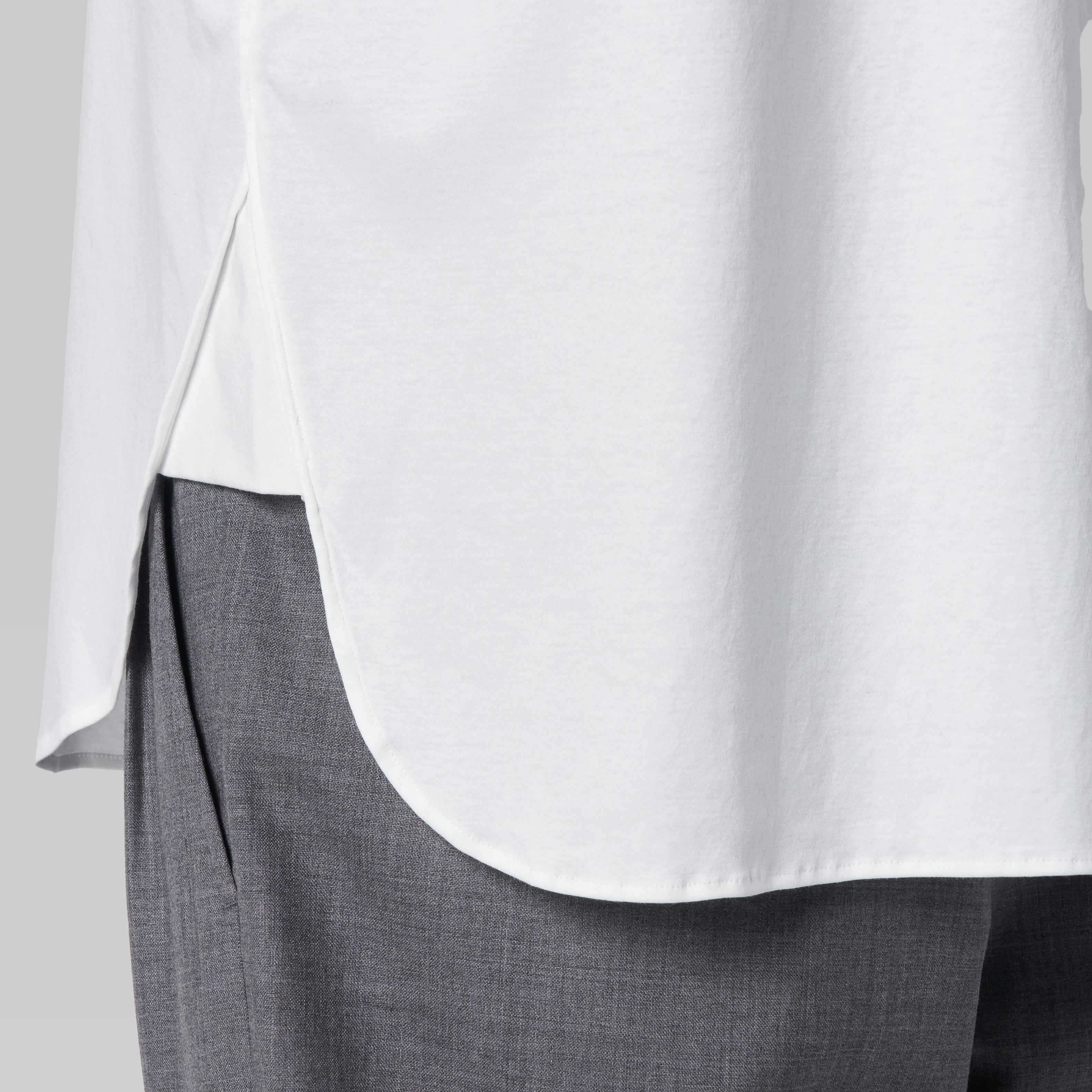 CSH-15 - Cotton Smooth - White / ショートスリーブ ダブルポケット