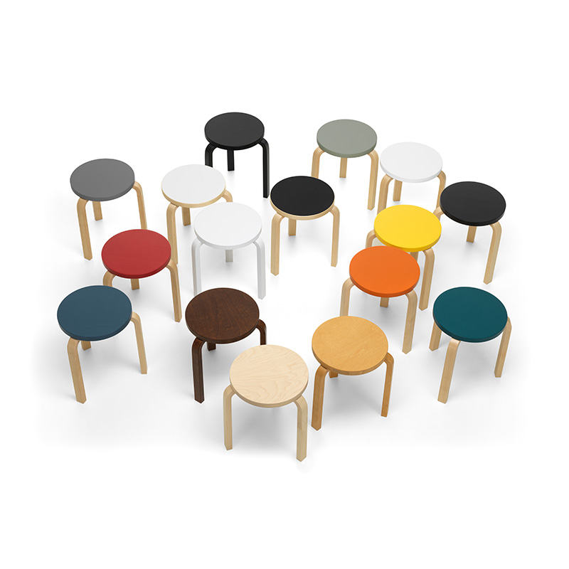 ARTEK（アルテック）スツール60 オールブラックラッカー｜Alvar Aalto