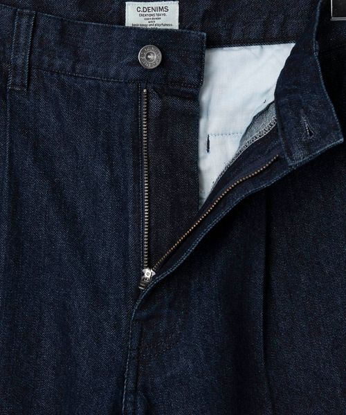 C.DENIMS】デニムタックトラウザーパンツ
