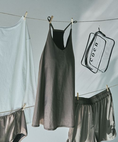 WEB限定】クリアポーチ付きフレアキャミスイムウエア4点セット