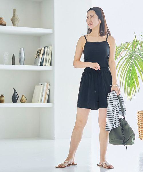 WEB限定】ポーチ付きボーダートップススイムウエア4点セット