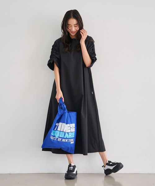 C.mt】袖ドロストワンピース