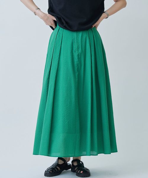 大草直子さんコラボ】AMARC(アマーク) タックフレアスカート