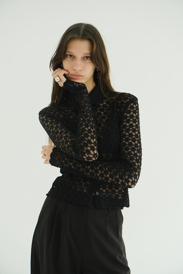 9月30日(火)発売アイテムのご紹介。立体感のある膨れフラワーレースを