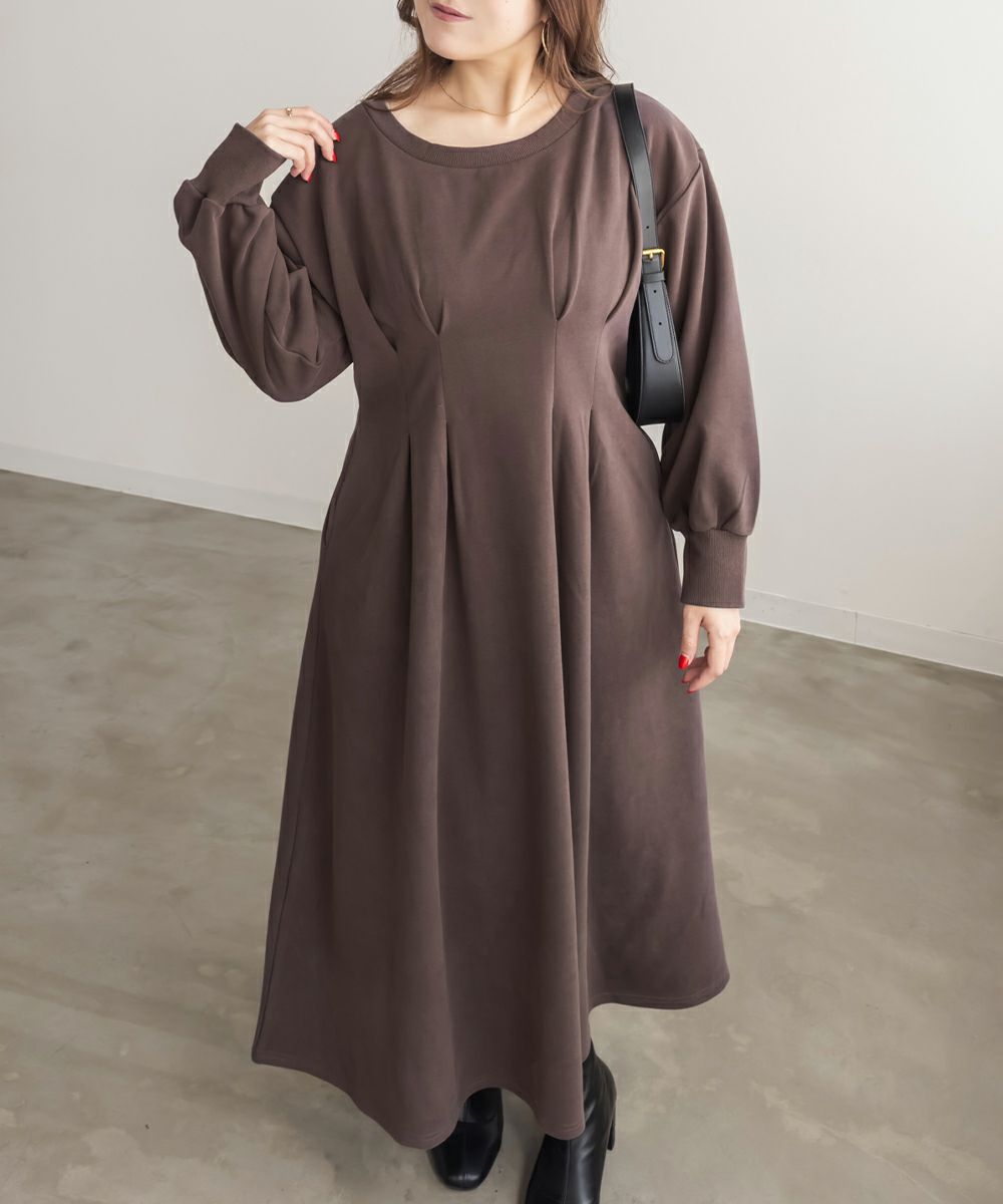 ハッピーママブラウンカットソー ワイドパンツブラウン グレー