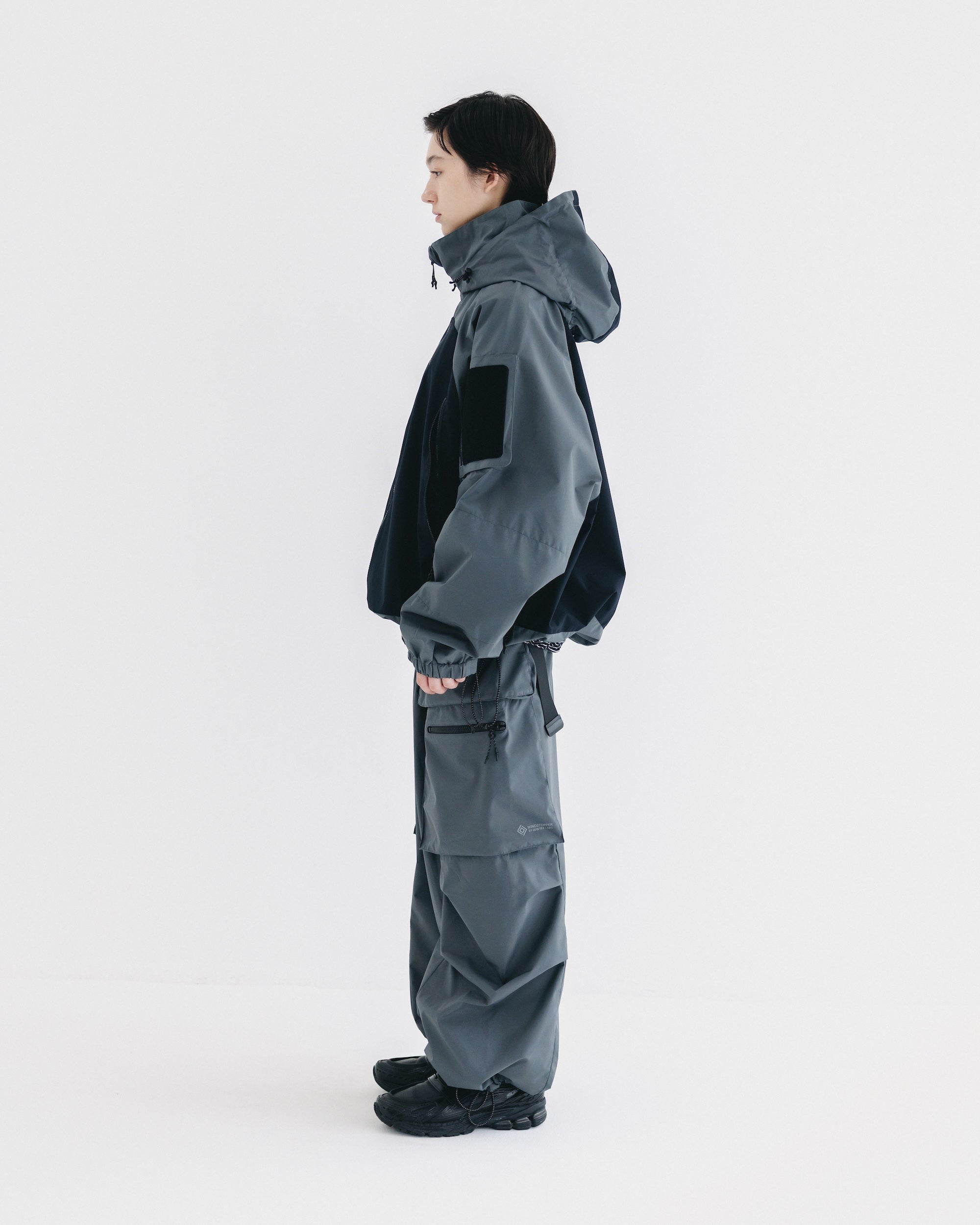 だんくん、phenix orcashellメンズジャージ グレー/ブラック だんくん