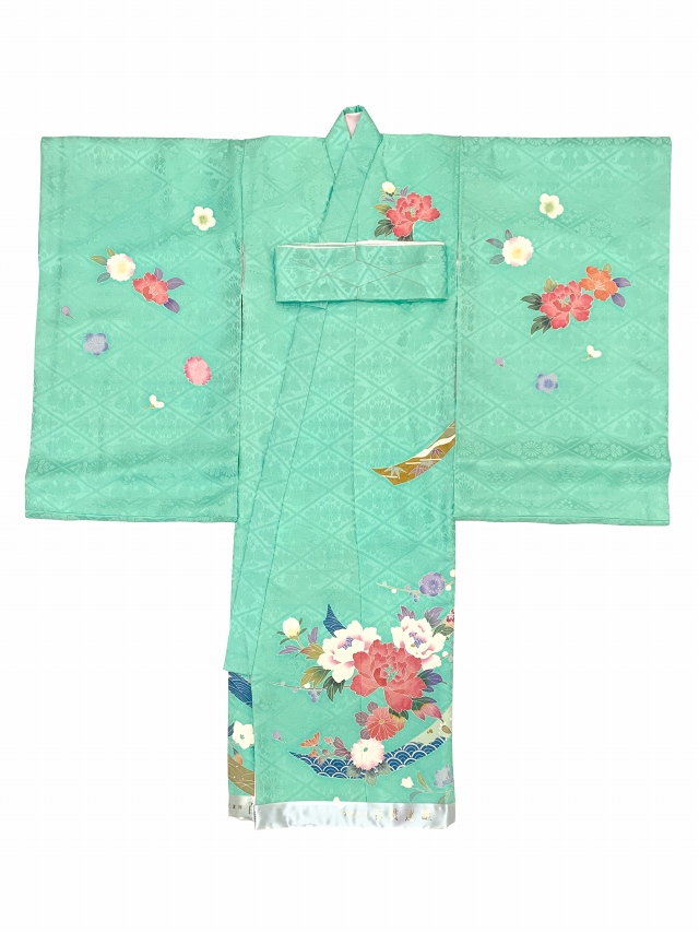 お宮参り 着物 女の子 加賀友禅 手描き 正絹 赤ちゃんのお祝い着 初着