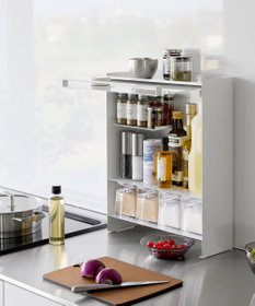前が開く 隠せる調味料ラック タワー ホワイト / tower | ファッション