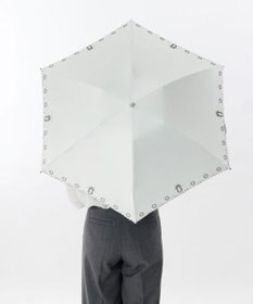 NINA RICCI（ニナリッチ）花柄刺繍晴雨兼用パラソル（折りたたみ傘