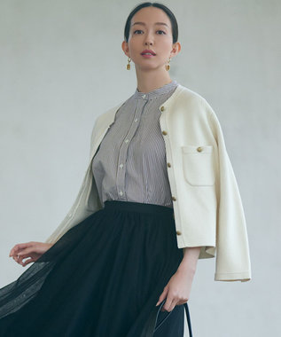 洗える】コットンリリー ニットジャケット / 23区 | ファッション通販