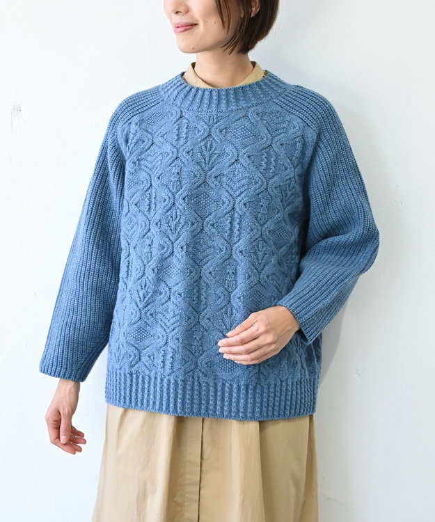 上質なシェットランドウール＆カシミヤ〉〈5種類の模様編み〉パッチ