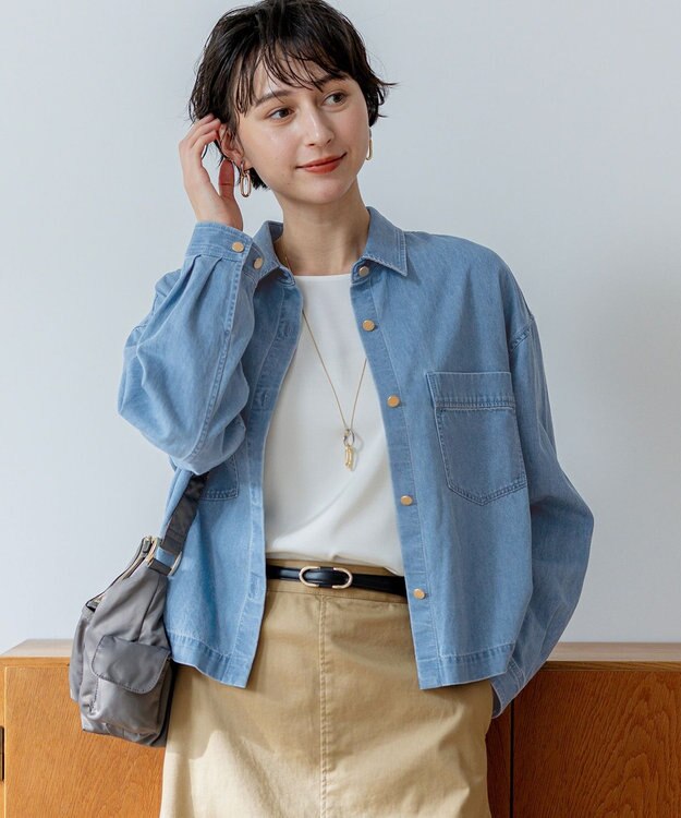 ライトダンガリー デニムショートシャツ / 23区 | ファッション通販