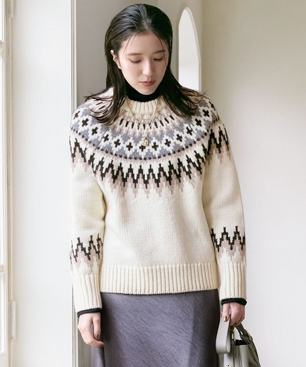 SLOW/一部店舗限定】ノルディック プルオーバー ニット / 23区 S