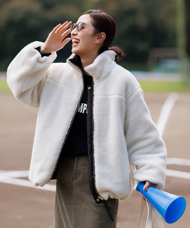 TAION×UNFILO】リバーシブルボアダウン / UNFILO L | ファッション通販