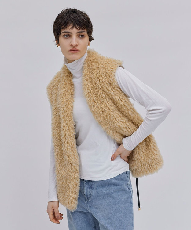 PUY / フェイクファーベスト / BEIGE, | ファッション通販 【公式通販