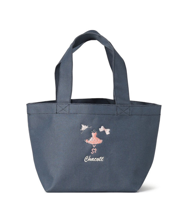 新品CHACOTT バレエ刺繍 トートバッグ ネイビーサイズ-L 新品CHACOTT