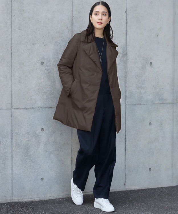 撥水加工・洗える】ステッチレスダウン コート / 自由区 S