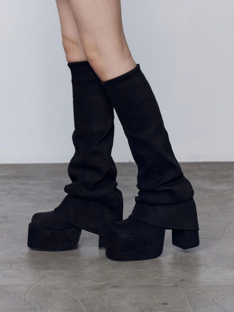 EMODA ルーズフレアカバーフィットブーツ – CROCHU