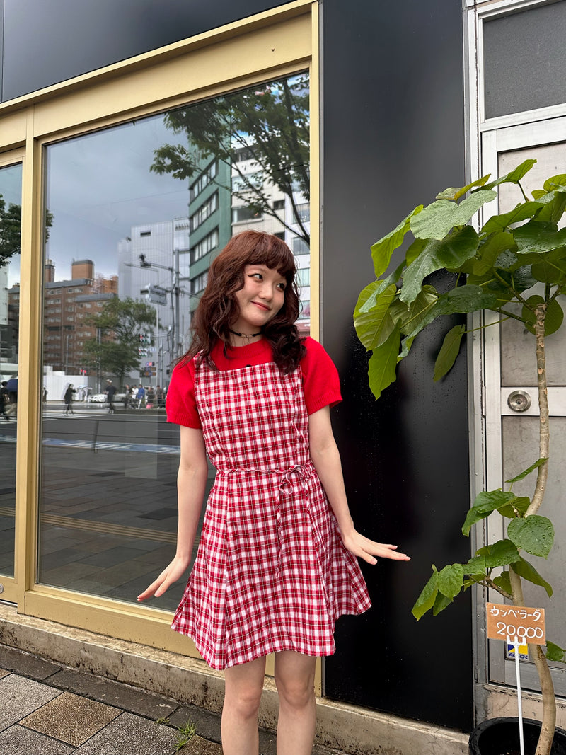 レッドチェックレトロワンピース DPA43363 – CRAMMY