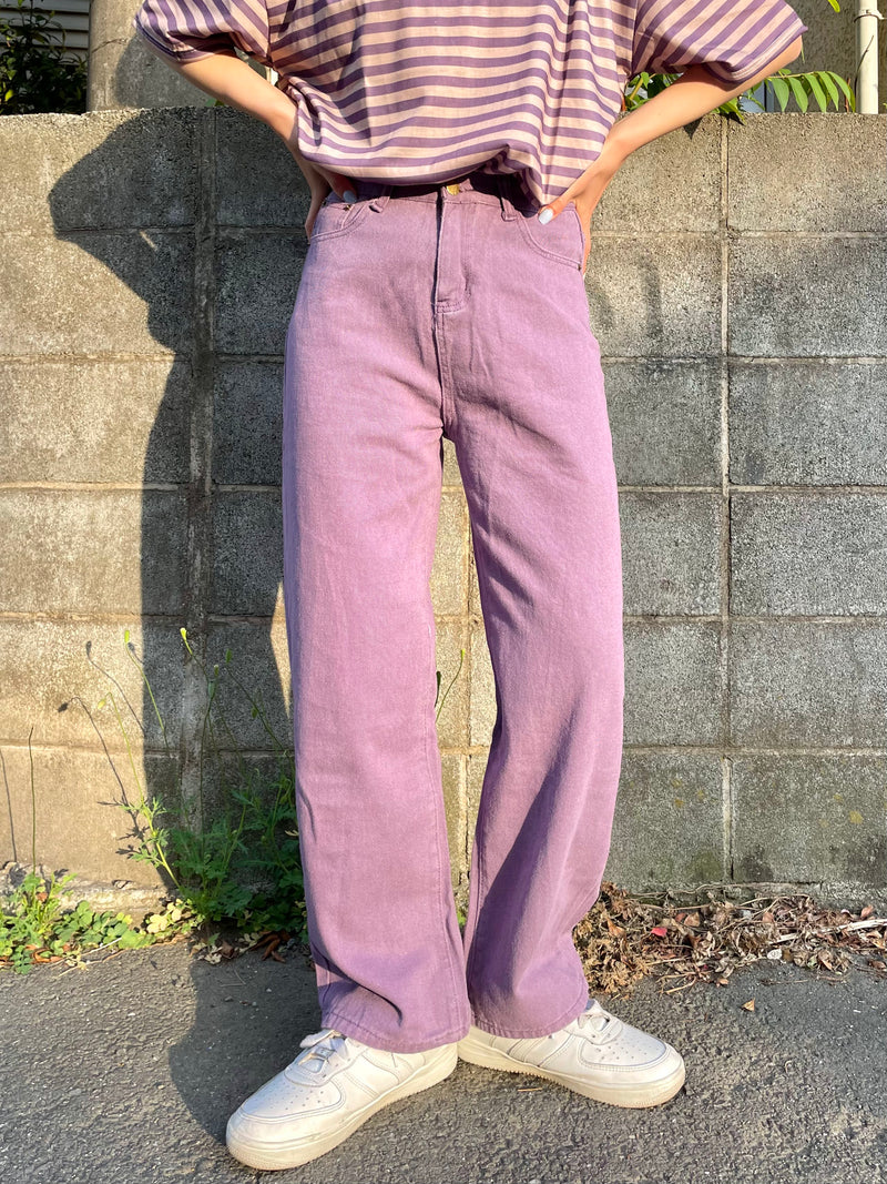 パープルストレートデニムパンツ DPA96180 – CRAMMY