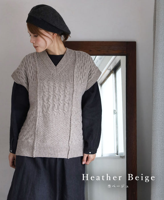 NARU FACTORY(ナル ファクトリー) ナチュラルカラー ウール 柄編み