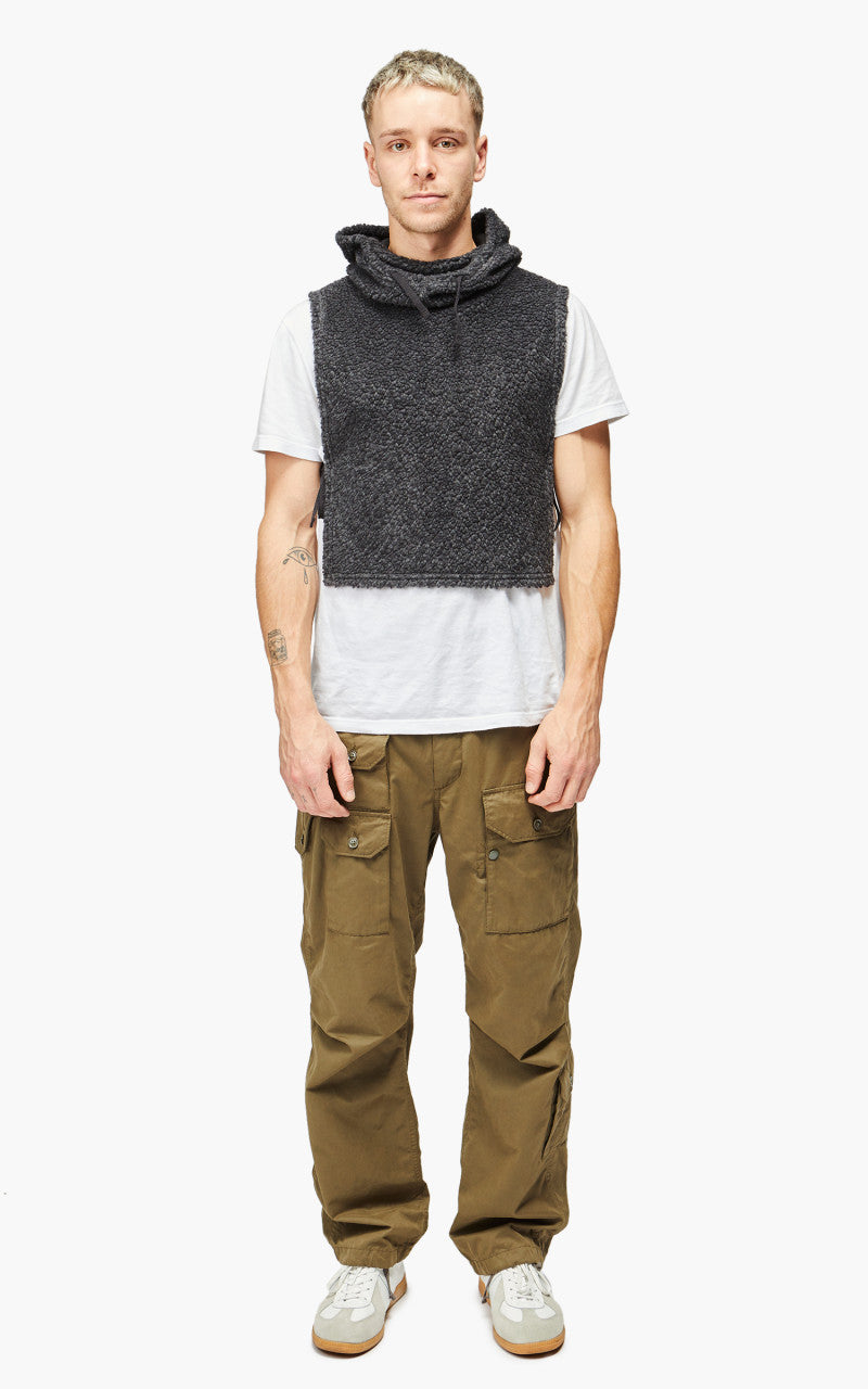 Engineered Garments Hooded Interliner Wool Poly Shaggy Knit Charcoal