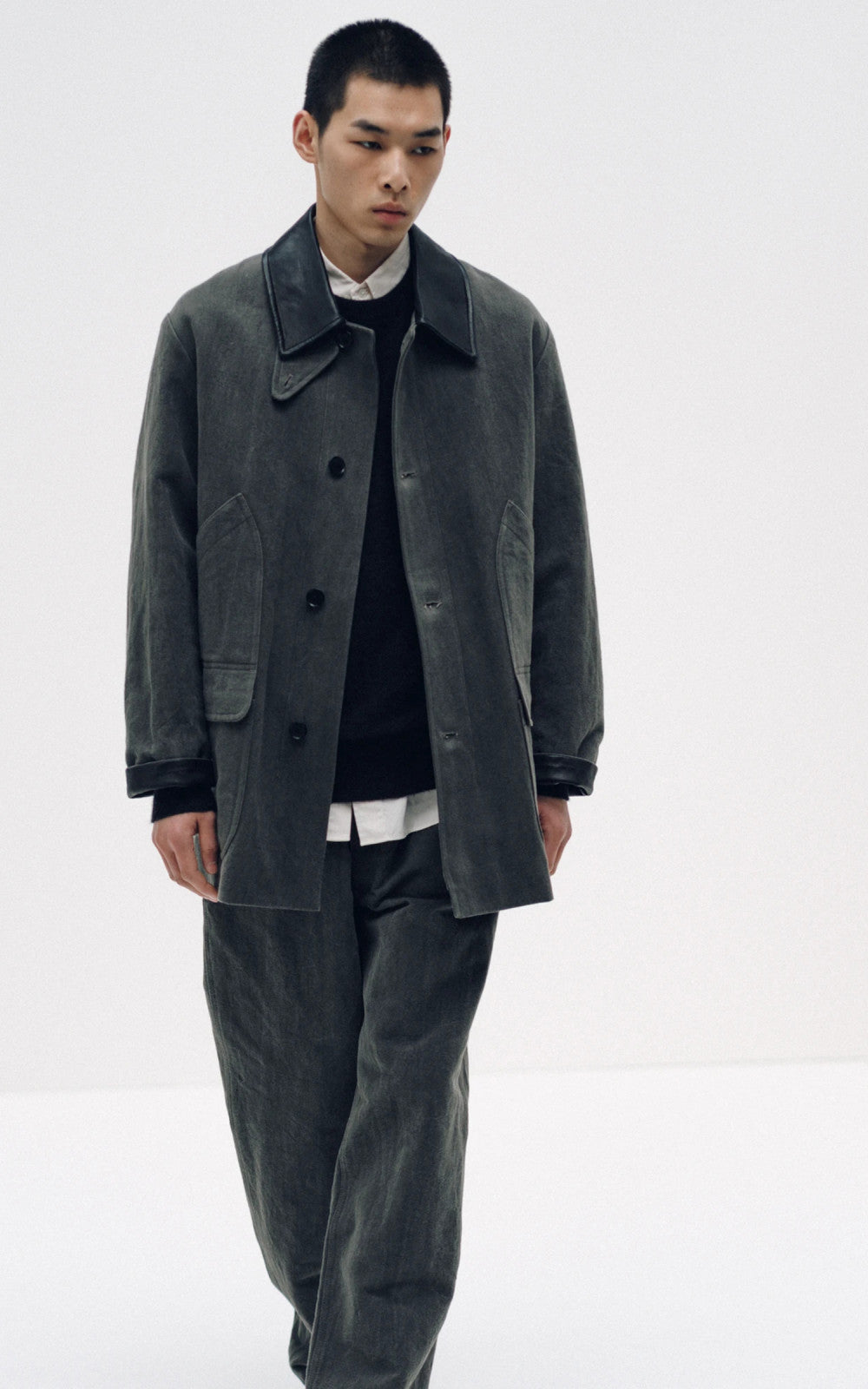 Kaptain Sunshine Cotton Hemp Work Coat Sumi