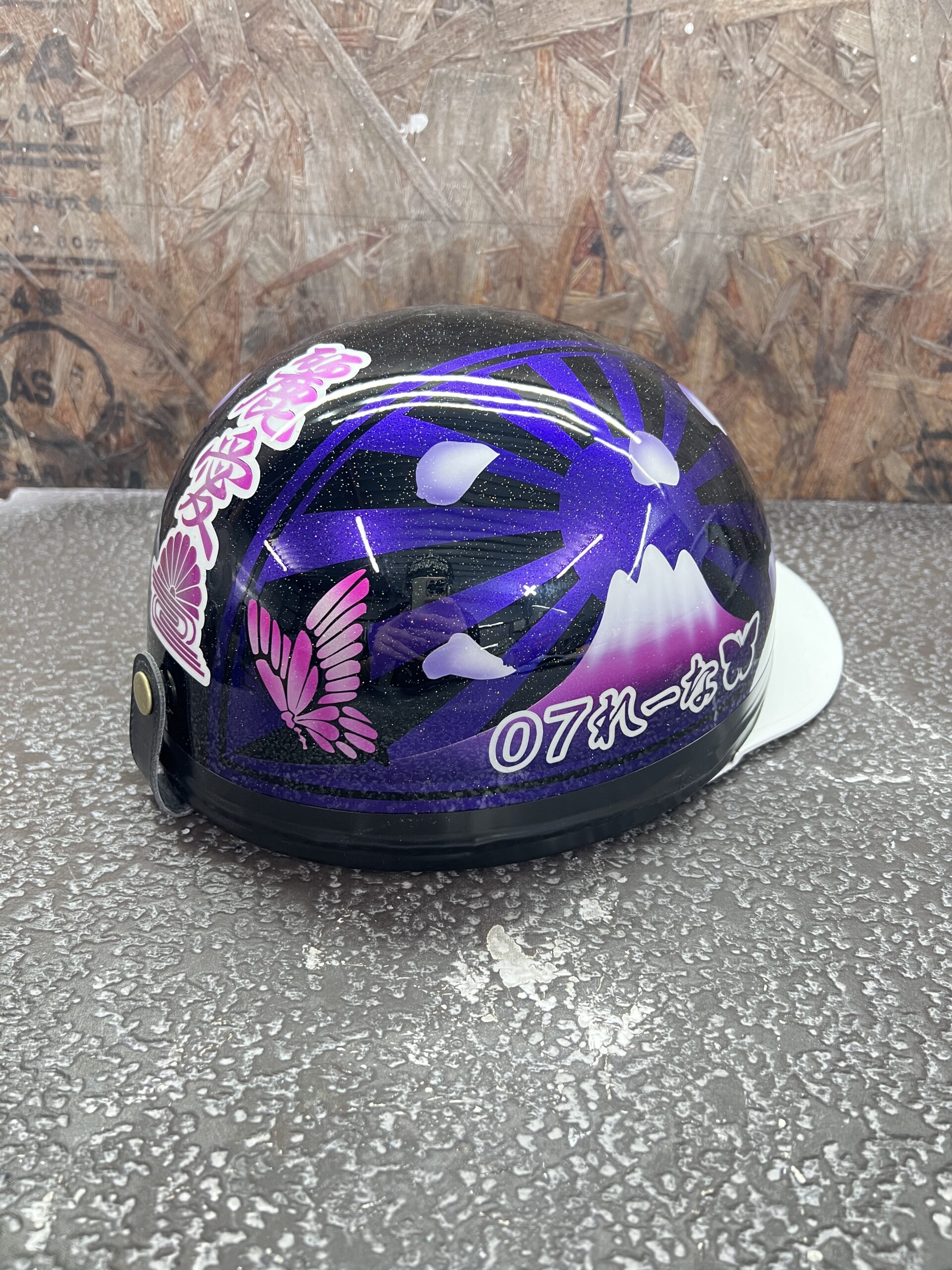 カスタムコルク半 白Candyブルー富士日章 桜花 カスタムコルク半 白✘Candy