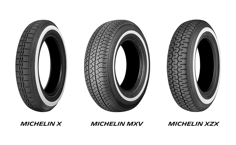 日本ミシュランタイヤ、クラシックカー用ホワイトウォールタイヤを4月