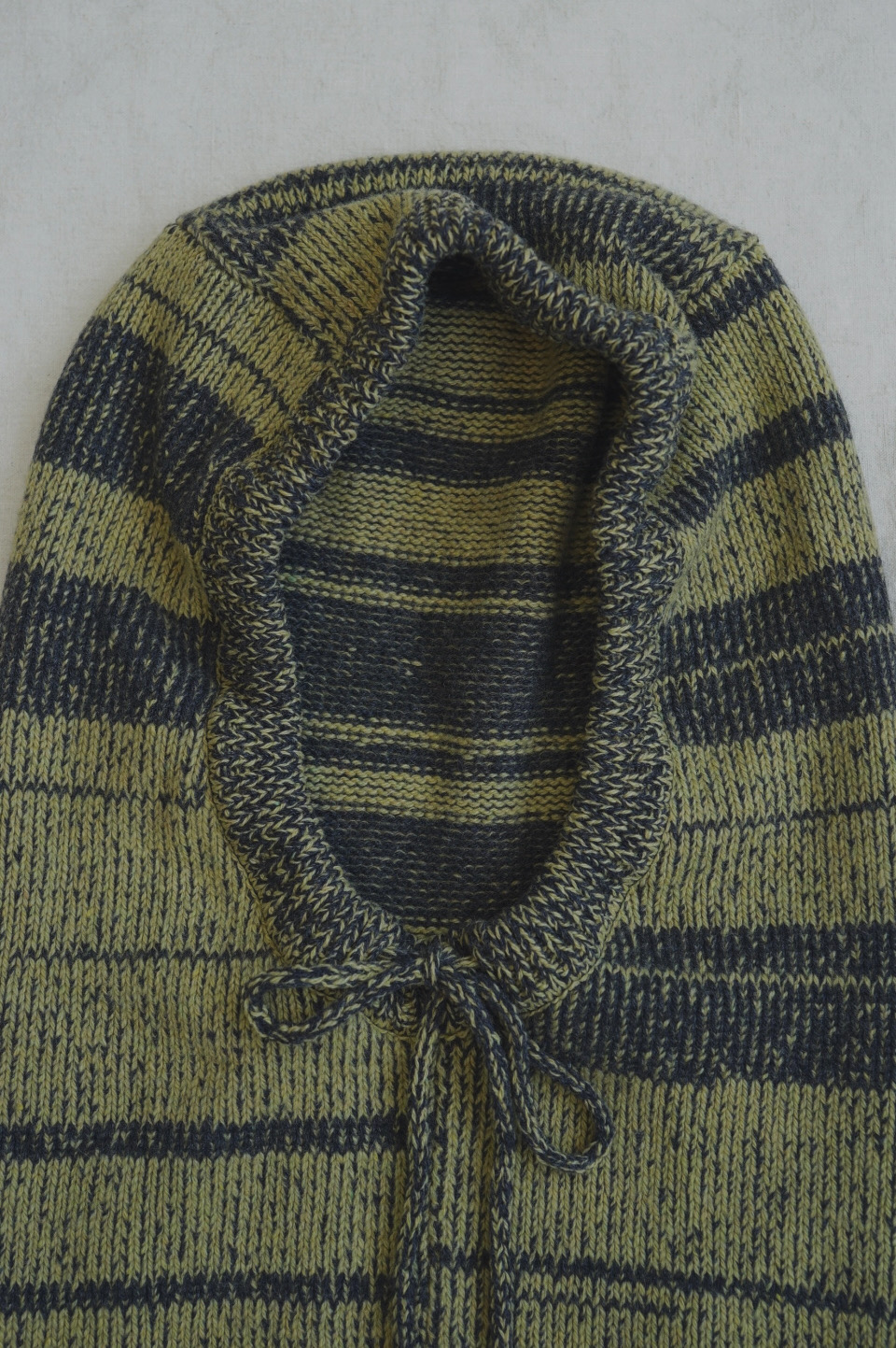 Recycled Cashmere Balaclava/LIME×CHARCOAL / DEPT Online Store