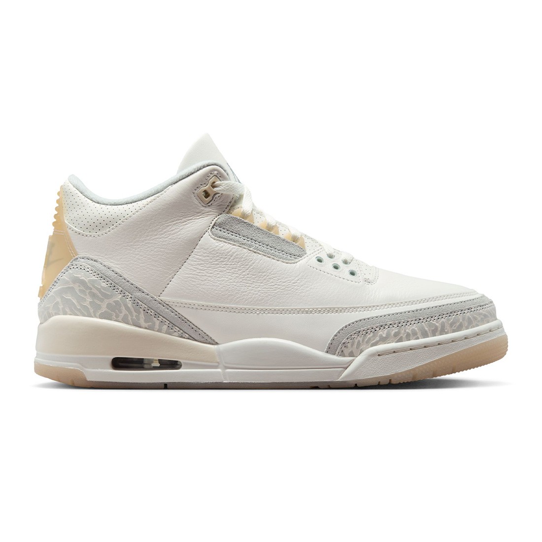 jordan men air jordan 3 retro craft ivory grey mist cream