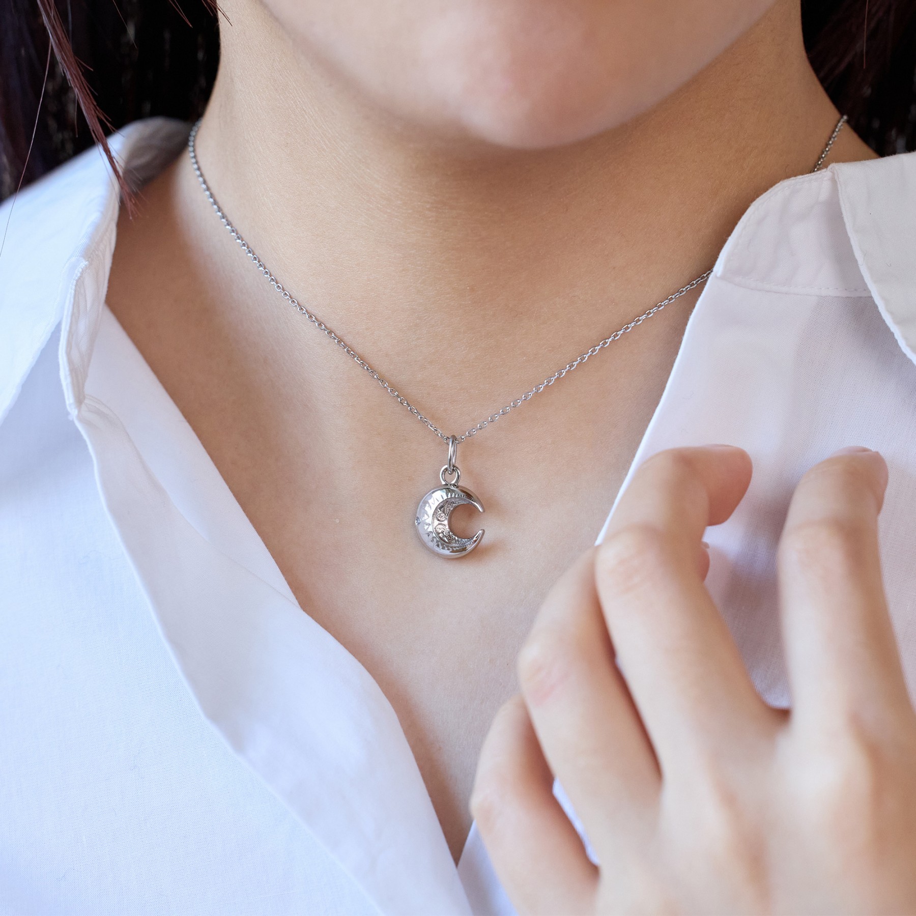 サージカルステンレス ペア ネックレス L-N8039CZ-P｜THE KISS（ザ