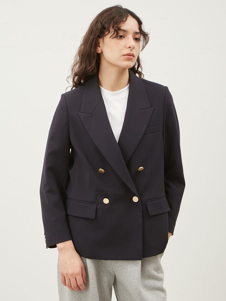金釦ダブルブレストブレザー(テーラードジャケット)｜アウター｜Mila