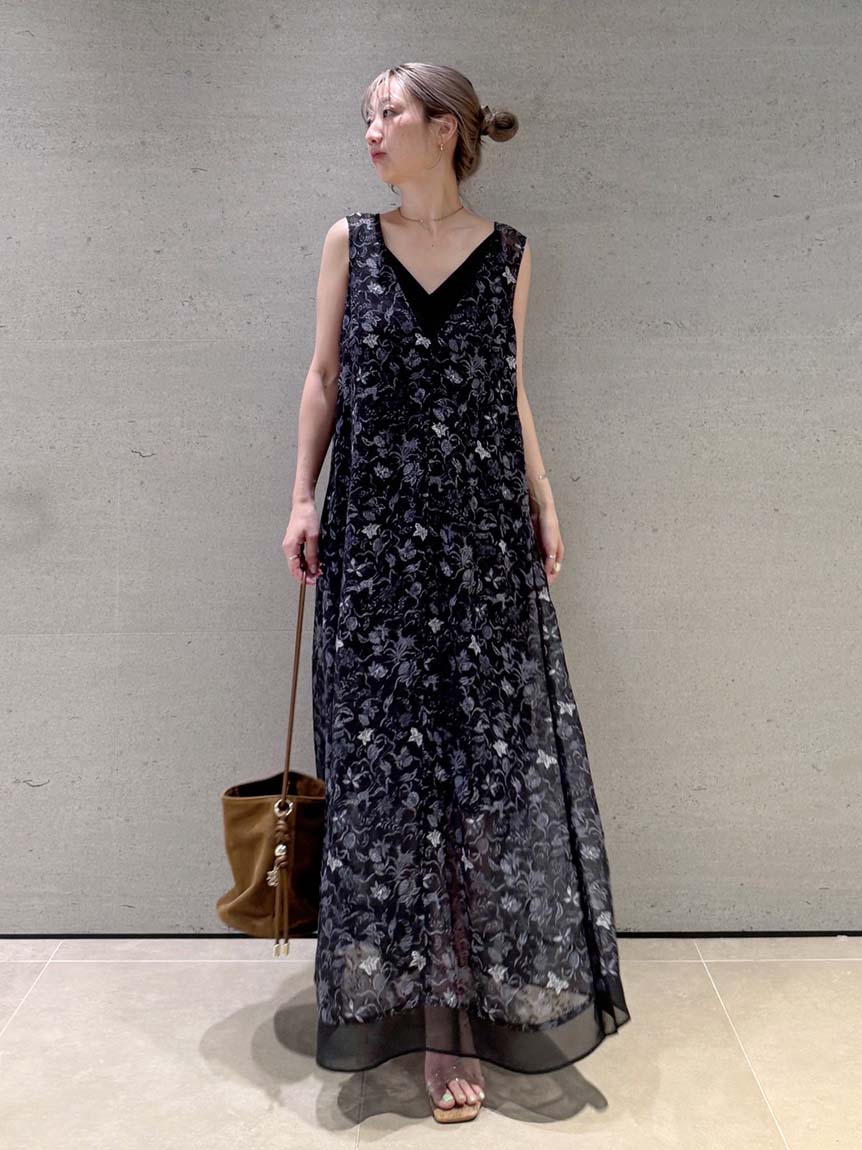 styling/×KEITA MARUYAMA】シアージャガードワンピース(カシュクール