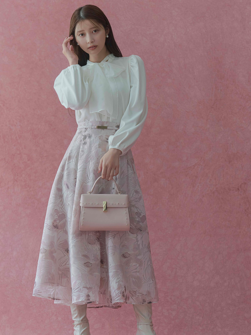 ベルト付きフラワープリントスカート(SKIRT（スカート）)｜CELFORD