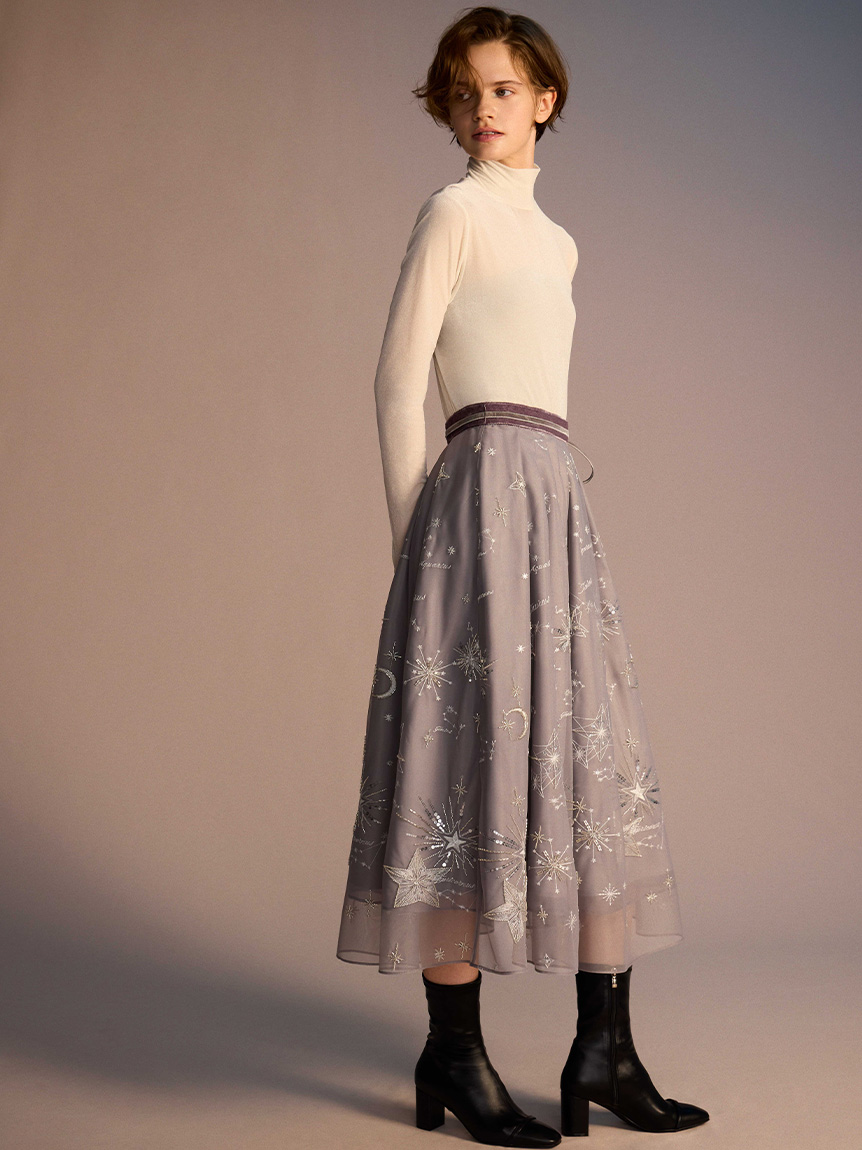 YUMI KATSURA for CELFORD】コラボスターリーチュールスカート(ロング