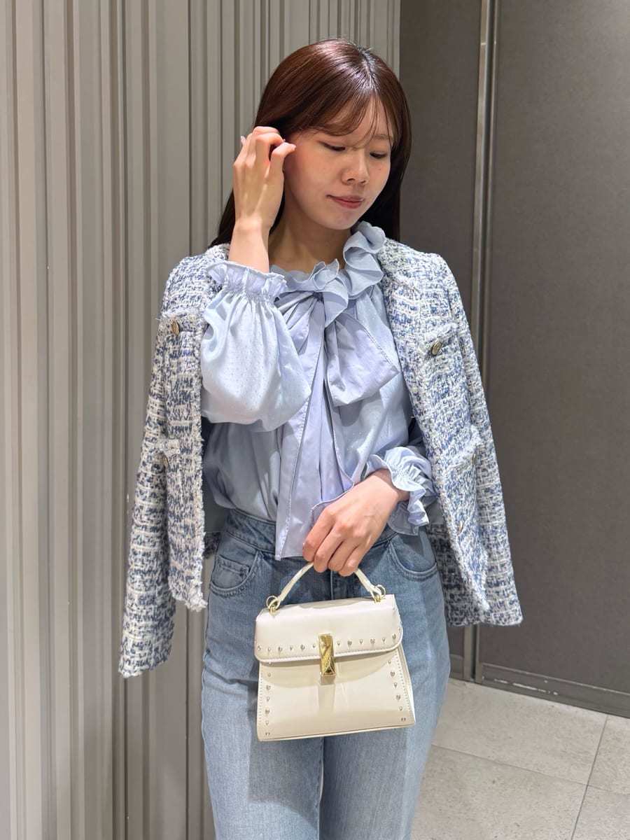 洗える】ビッグリボンスモックブラウス(ブラウス・シャツ)｜TOPS