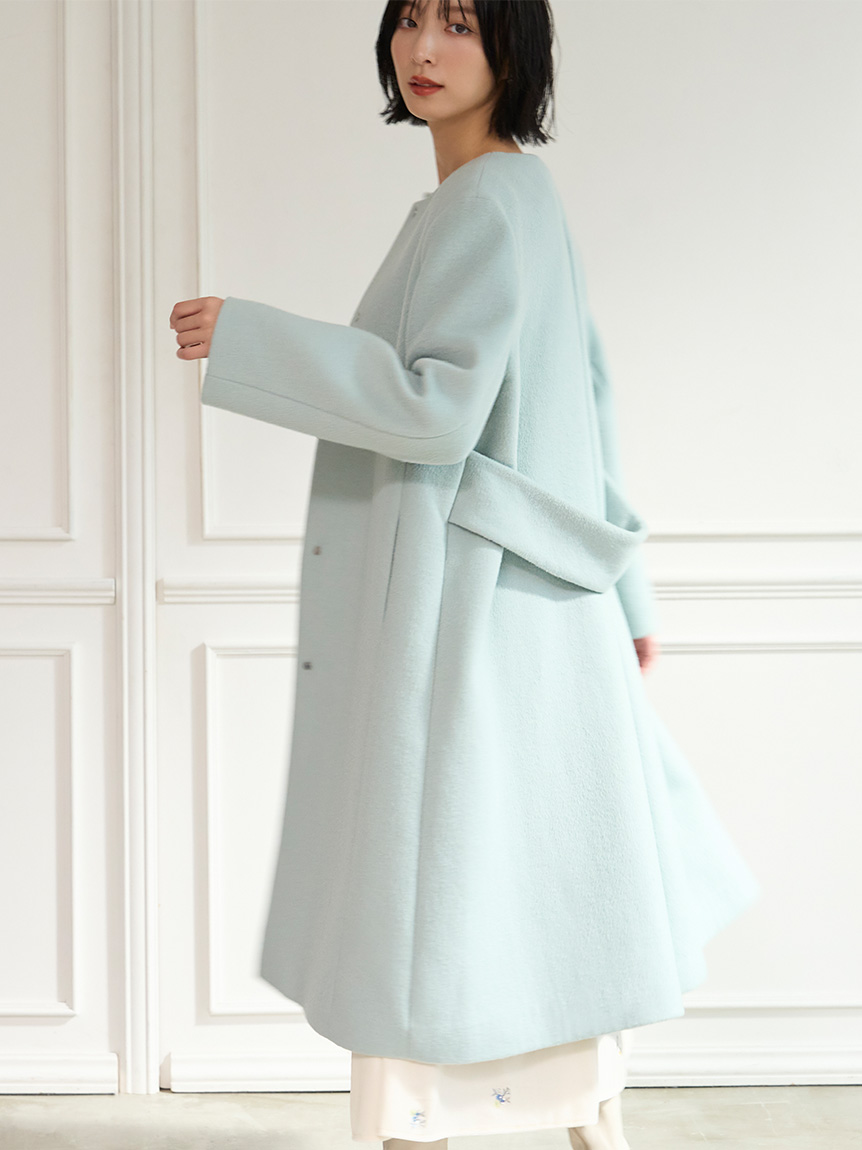 カシミヤ混ノーカラーコート(コート)｜OUTER（アウター）｜CELFORD