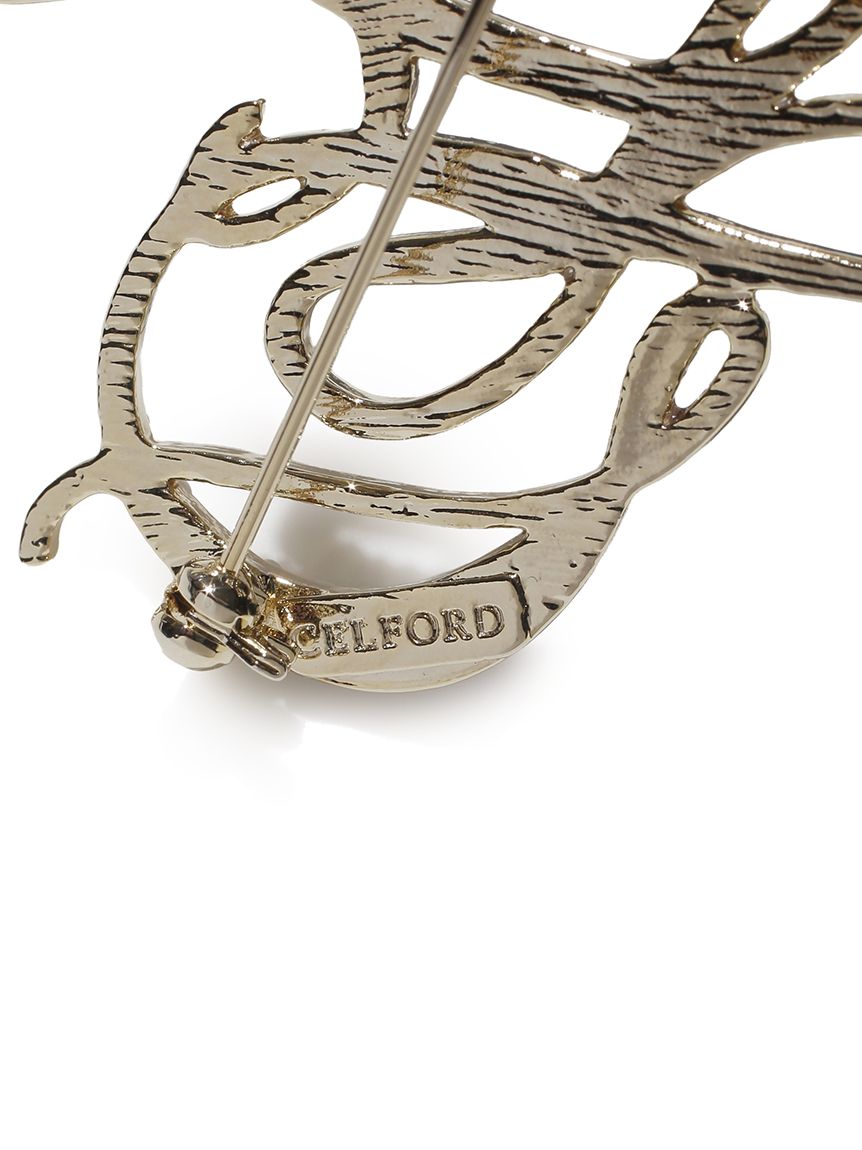 カリグラフィーロゴパールブローチ(ブローチ)｜ACCESSORIES