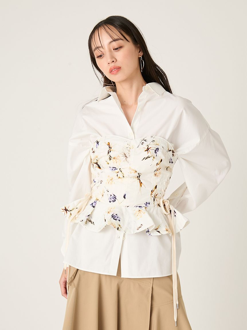 レースアップビスチェ／撥水(ブラウス)｜トップス｜FRAY I.D（フレイ