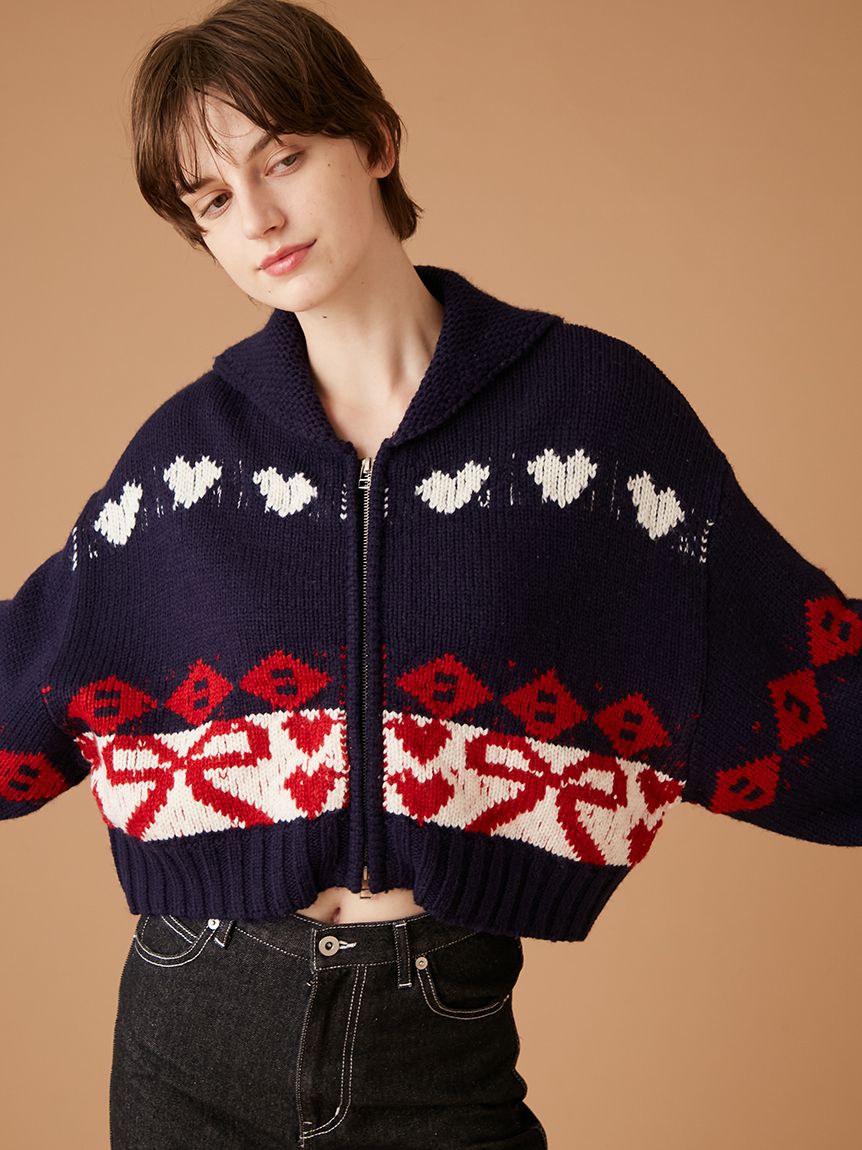 リボンカウチンニットカーディガン(ニット)｜トップス｜FURFUR（ファー