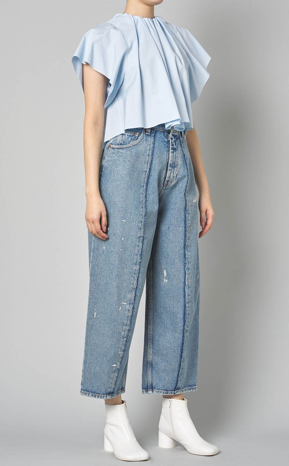 MM6 Maison Margiela｜ウォッシュドクロップドデニムパンツ