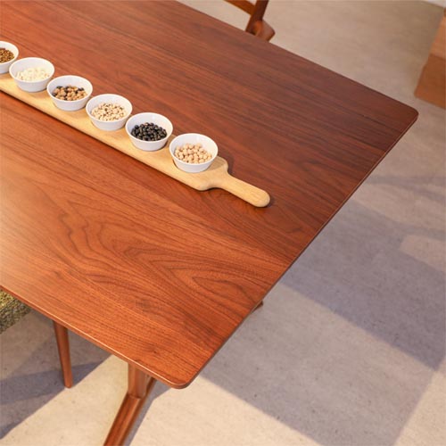 飛騨家具 nissin 日進木工 Grow グロウ 2本脚テーブル 国産家具 無垢