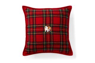 ラルフ ローレン ホーム」 愛らしい犬の刺繍がポイントの スローピロー