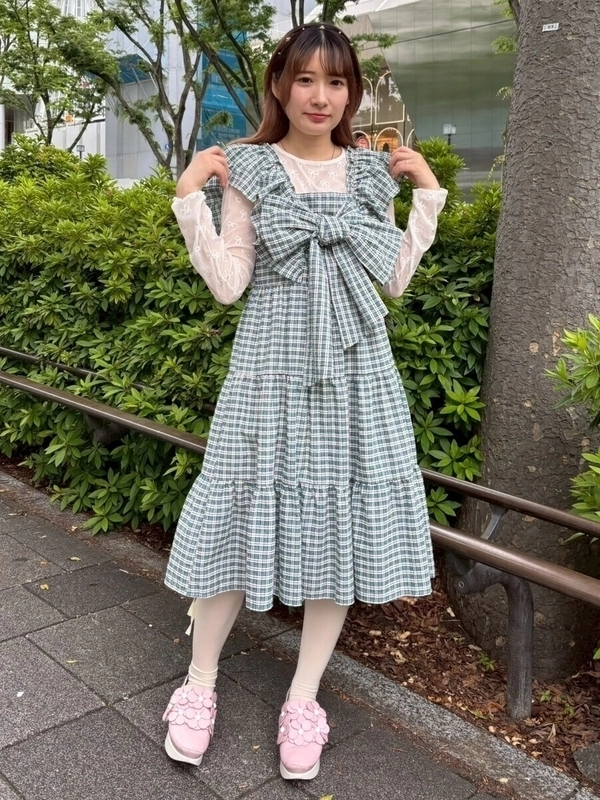 MISS YOU CHECK ONE-PIECE | Candy Stripper（キャンディ ストリッパー