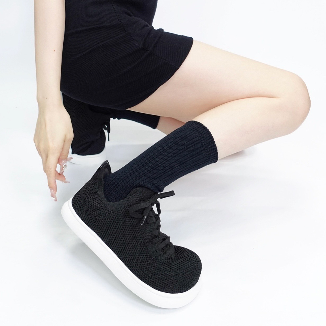 ソフトスニーカーライト ワイド ブラック/ホワイト | Racbaki