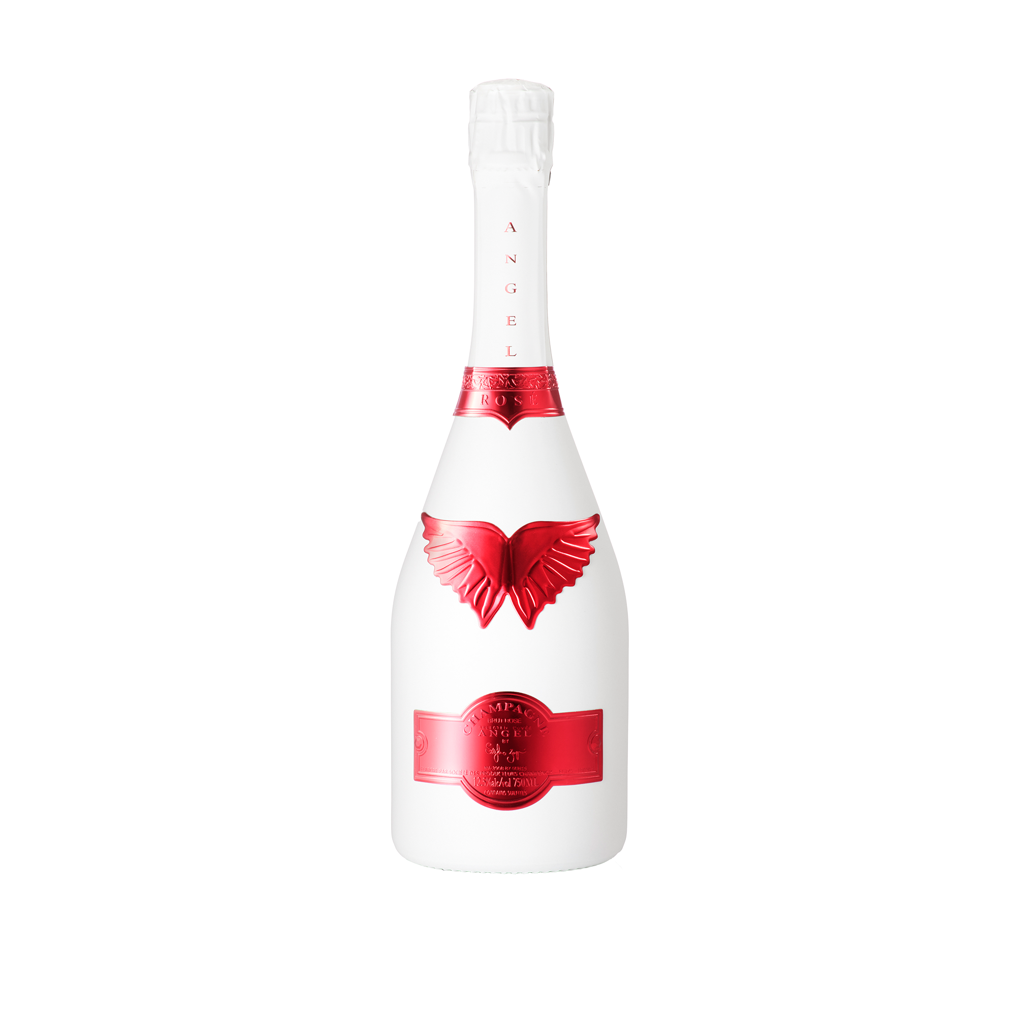 ANGEL CHAMPAGNE NV Brut Rose White Holiday Edition Red - ANGEL