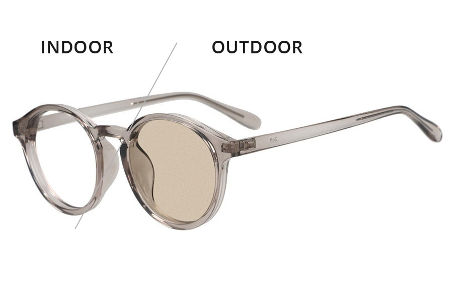 スペシャルプライス]ボストン型サングラス/TREND(度なし調光レンズ搭載