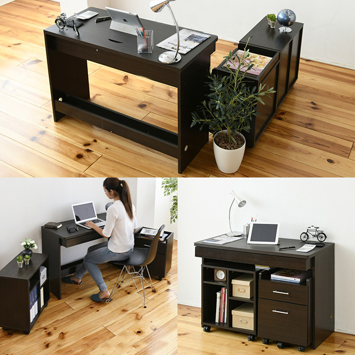 g350007]【デスクセット】 Ideal+Folsom デスク+チェスト+ラック+